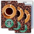 Luggage Tag - 3D Lenticular Coffee Beans/ Cup Stock Image (Blank)